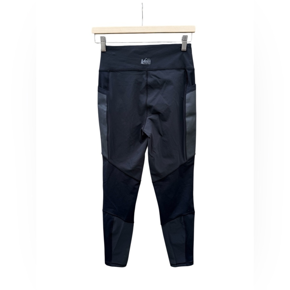 REI Co-op Screeline‎ Performance Leggings Black Mesh Panel Hiking Women’s Small - Picture 3 of 5